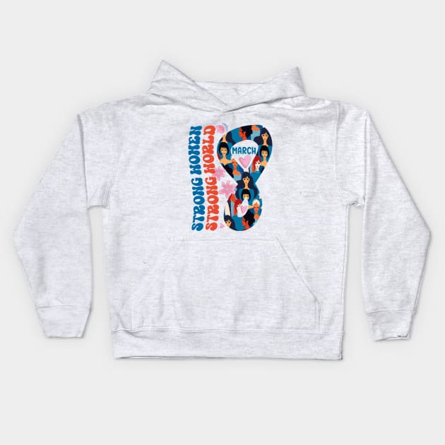 #IWD2023 international women's day 2023 8 march Kids Hoodie by aimed2